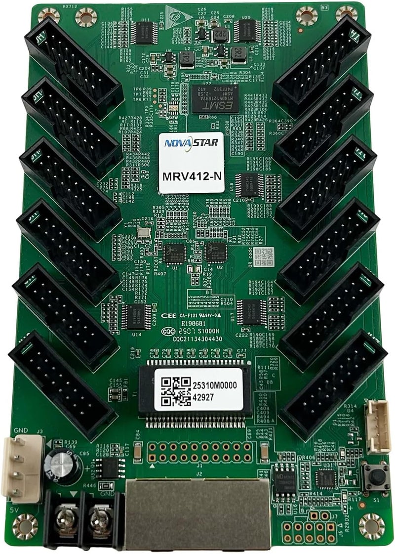 AzarPixel NovaStar MRV412-N Receiving Card Upgrade Version of MRV336 & Replacement MRV412 | High-Stability LED Display Controller with 512×512@60Hz PWM Support, HUB75E Interfaces, RGB Calibration, 3D - Image 1